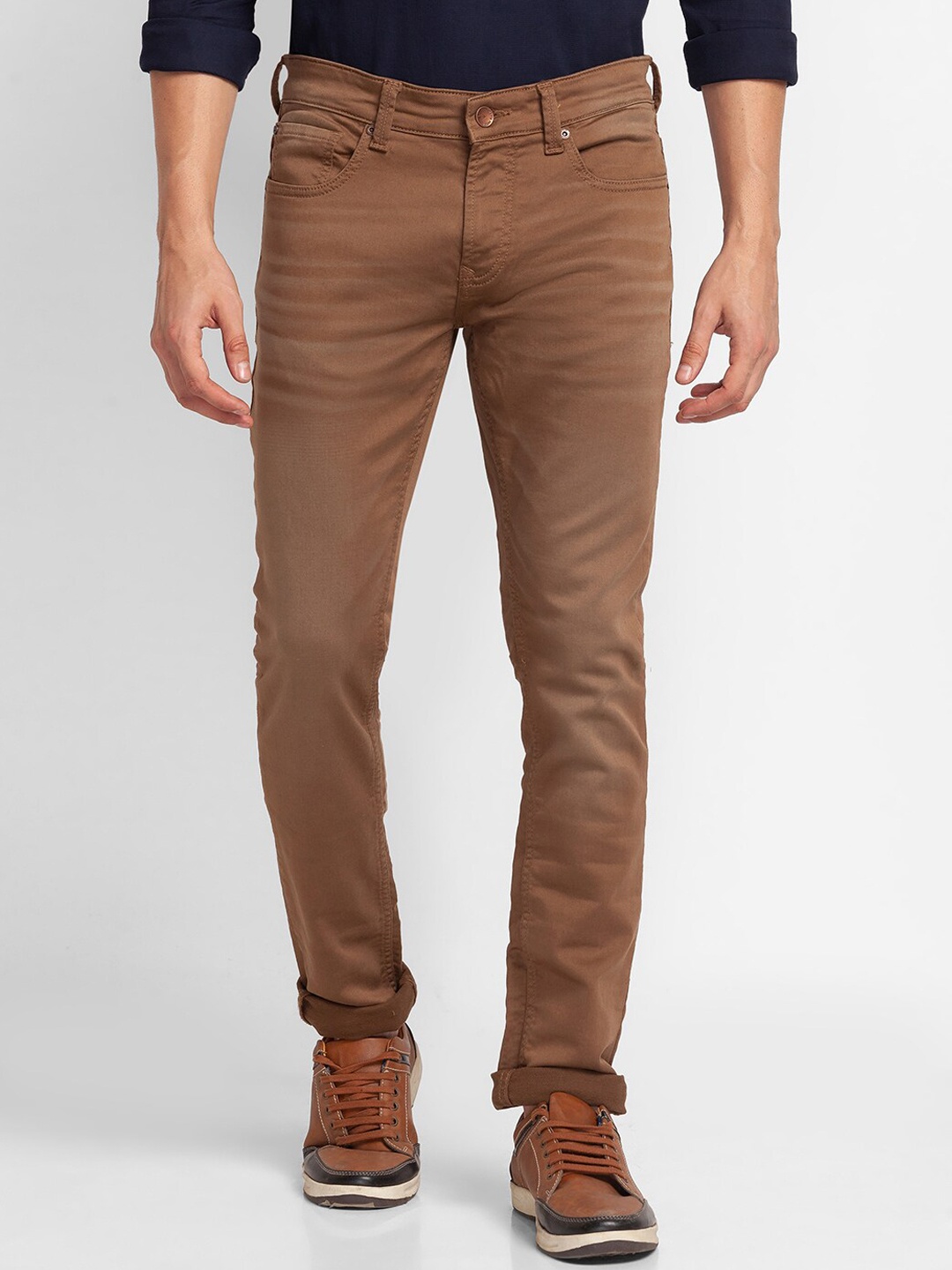 

SPYKAR Men Brown Slim Fit Low-Rise Jeans