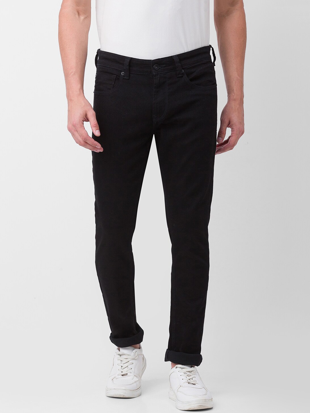 

SPYKAR Men Black Skinny Fit Low-Rise Jeans