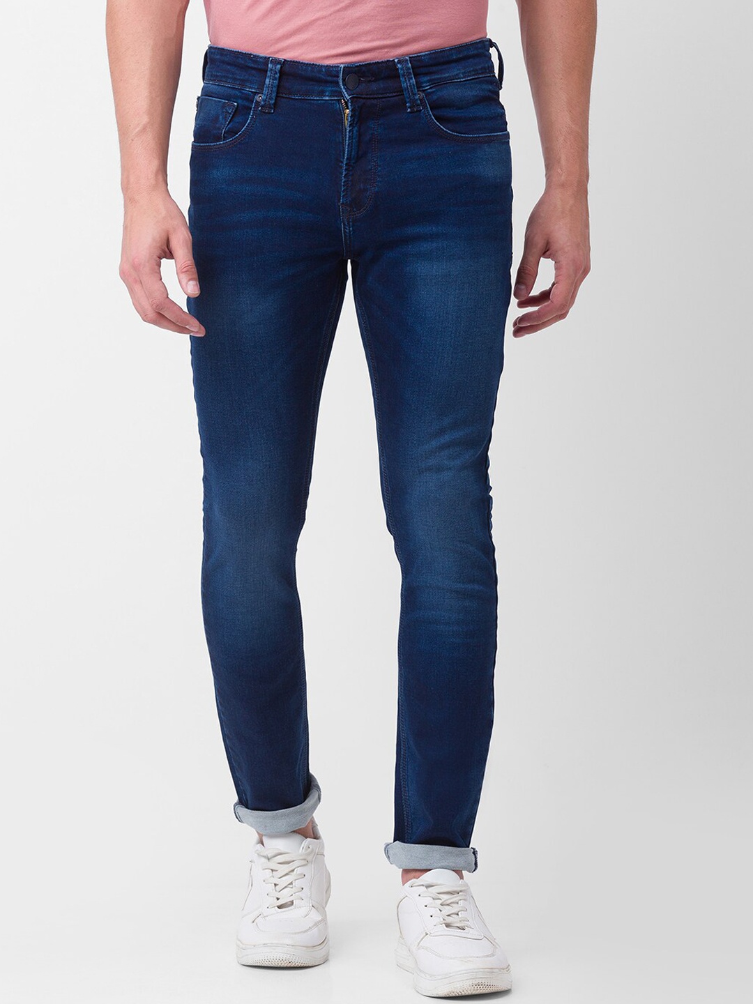 

SPYKAR Men Blue Skinny Fit Low-Rise Light Fade Jeans