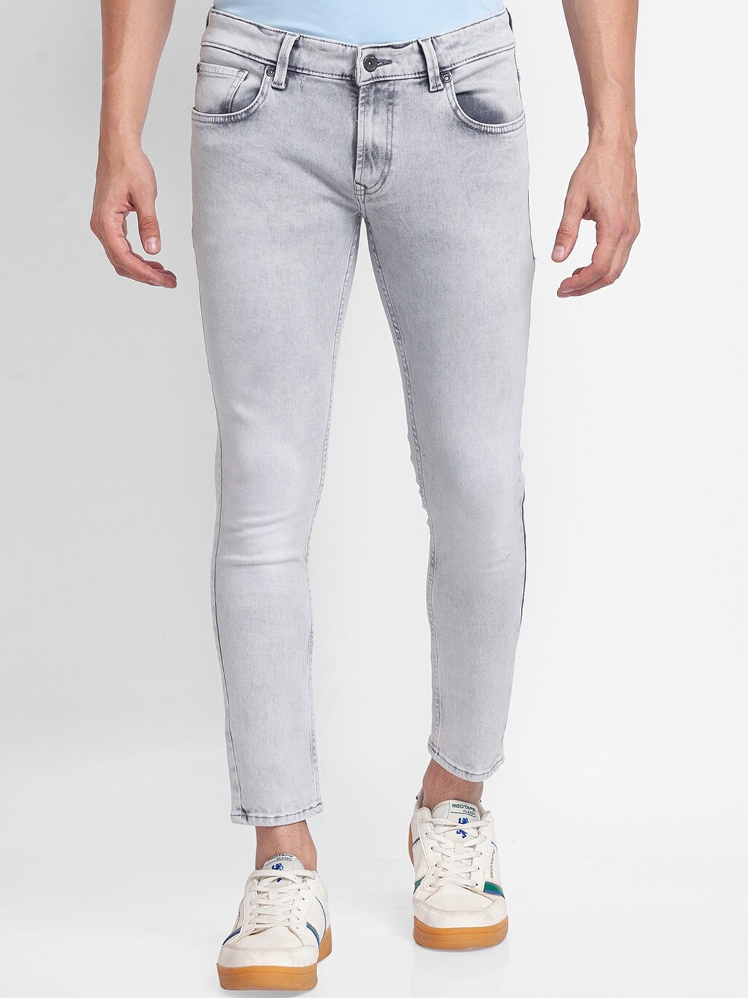 

SPYKAR Men Grey Kano Slim Fit Heavy Fade Jeans