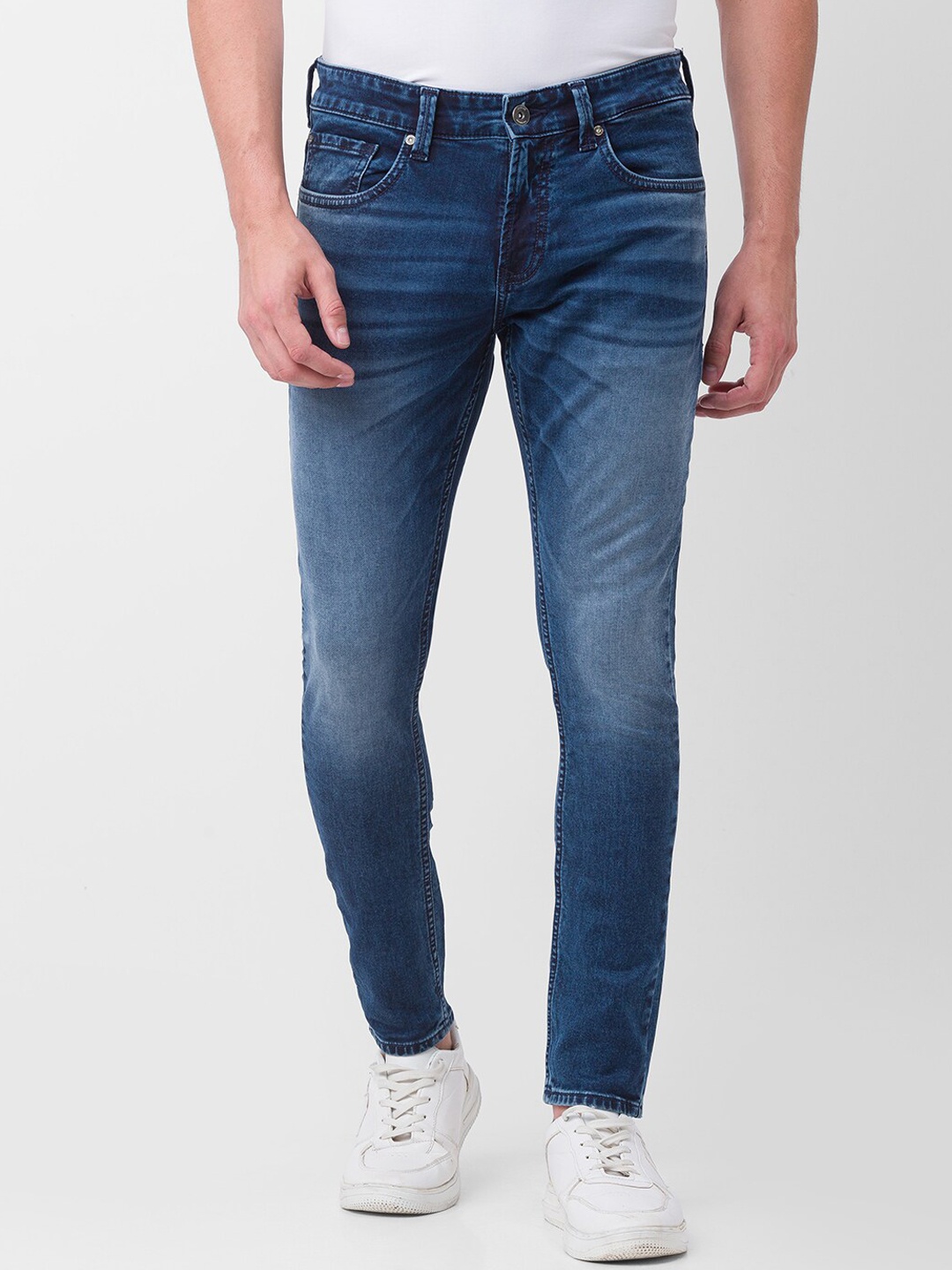 

SPYKAR Men Blue Kano Slim Fit Heavy Fade Jeans