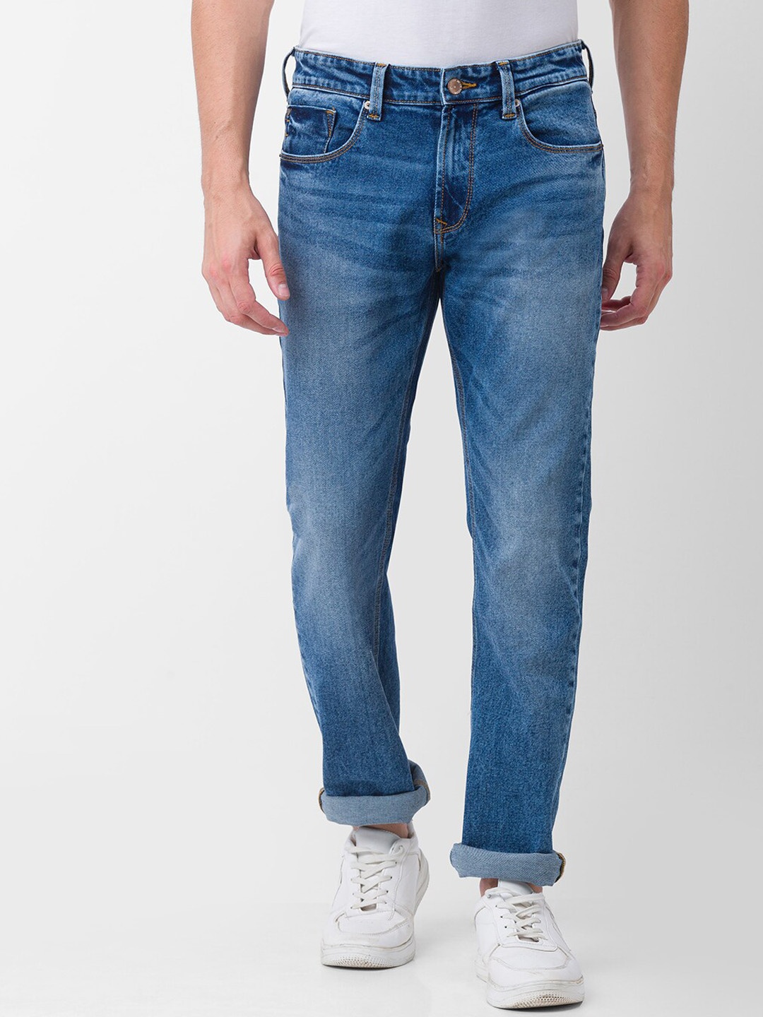 SPYKAR Men Blue Low-Rise Light Fade Jeans
