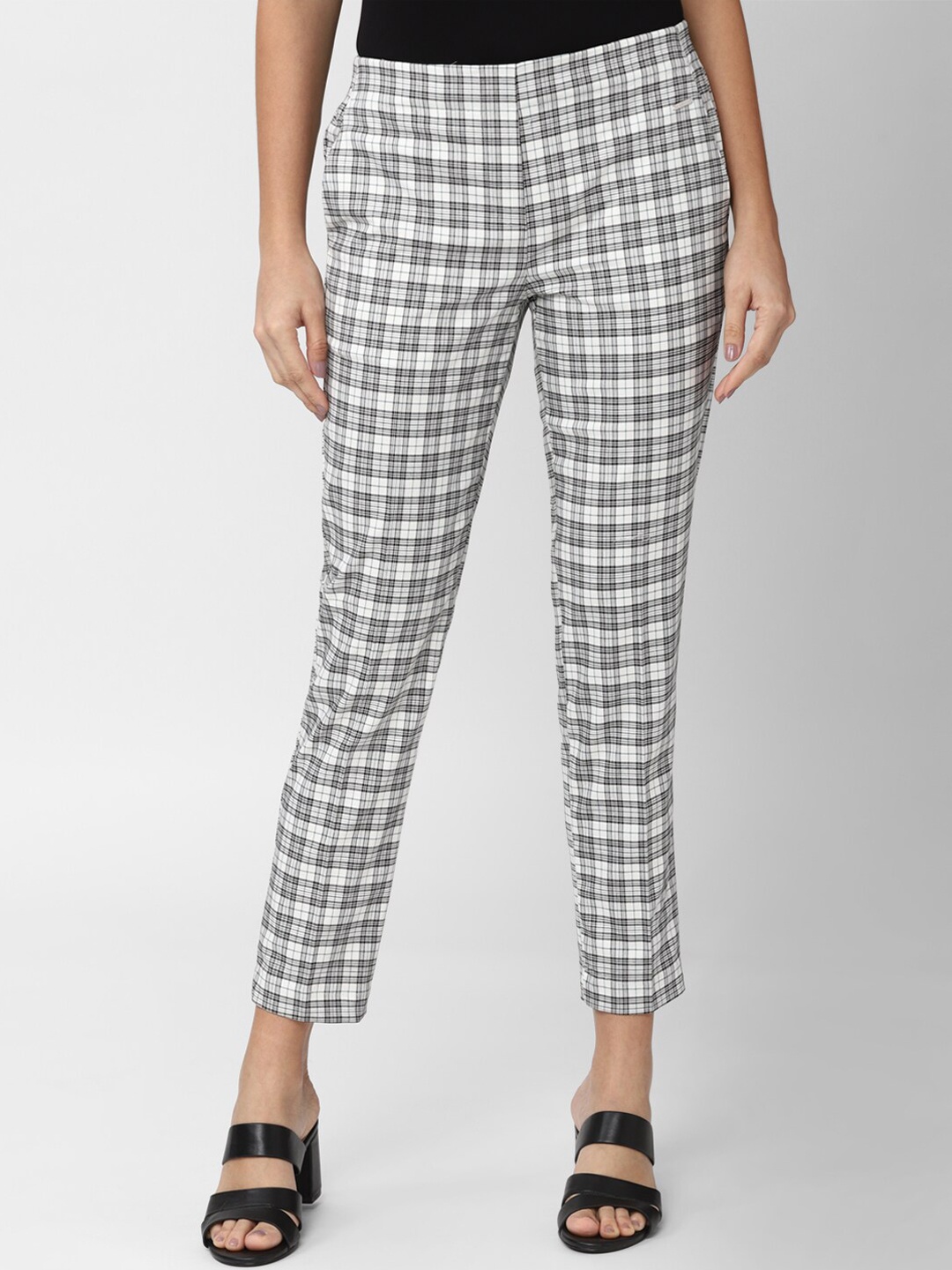 

Van Heusen Woman Women Multicoloured Checked Trousers, Multi