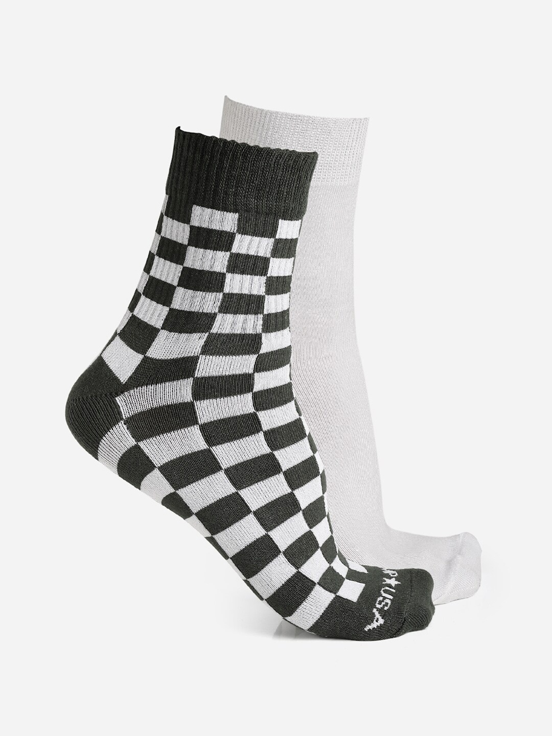 

JUMP USA Women Pack of 2 Above-Ankle Length Cotton Socks, White