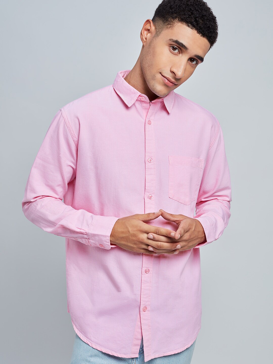 

The Souled Store Men Pink Casual Shirt