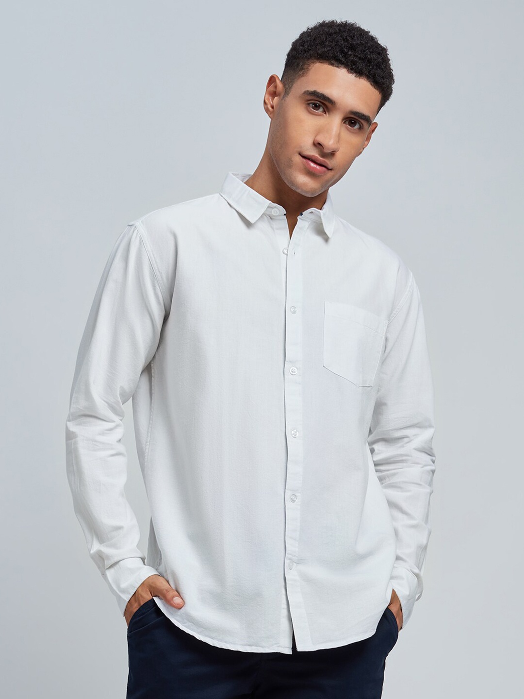 

The Souled Store Men White Casual Shirt