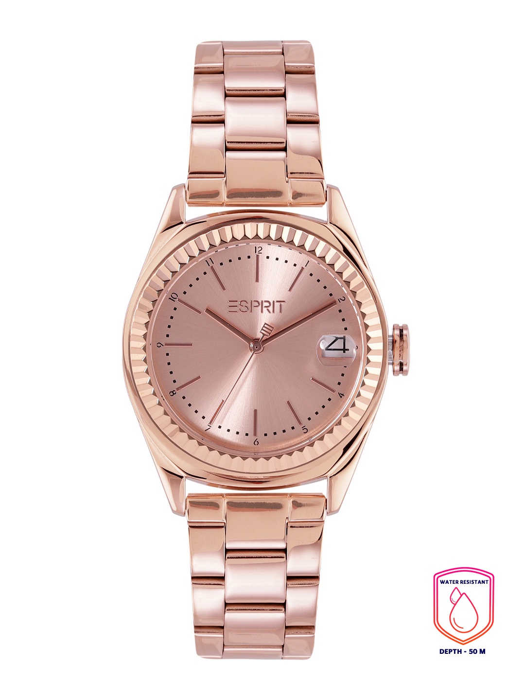 

ESPRIT Women Rose Gold-Toned Charlie Analogue Watch ES1L383M0045