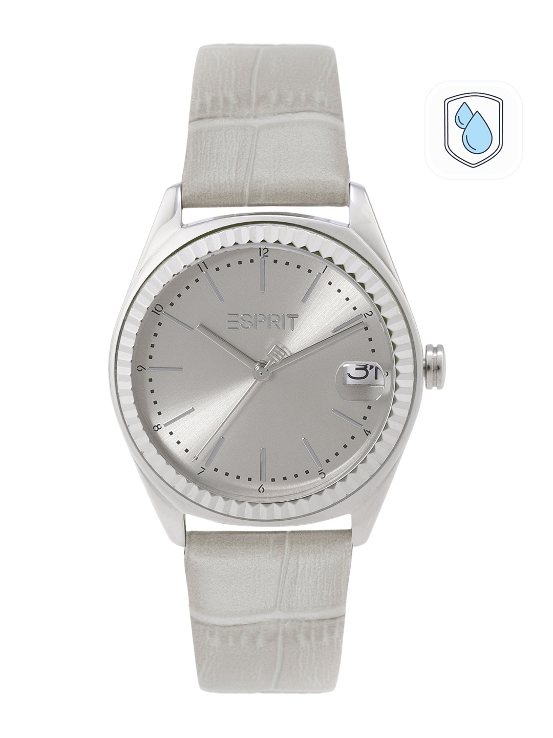 

ESPRIT Women Grey Dial & Leather Straps Charlie Analogue Watch ES1L383L0065