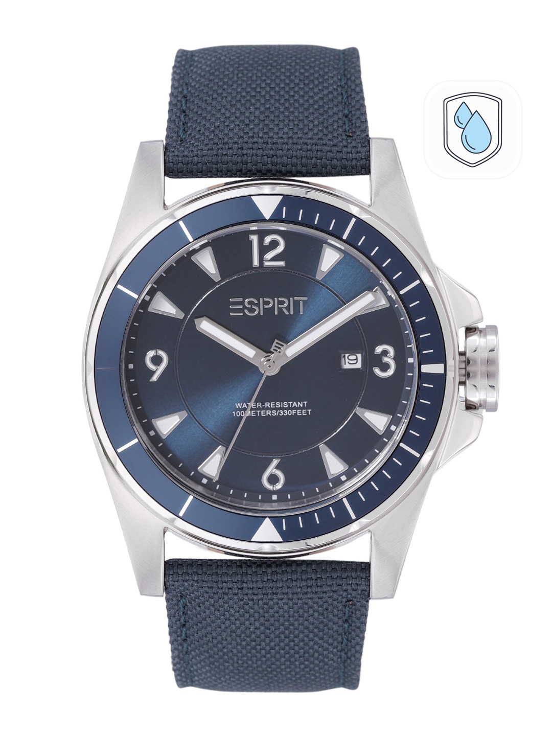 

ESPRIT Men Blue Dial & Blue Straps Arlo Analogue Watch ES1G322L0025, Navy blue