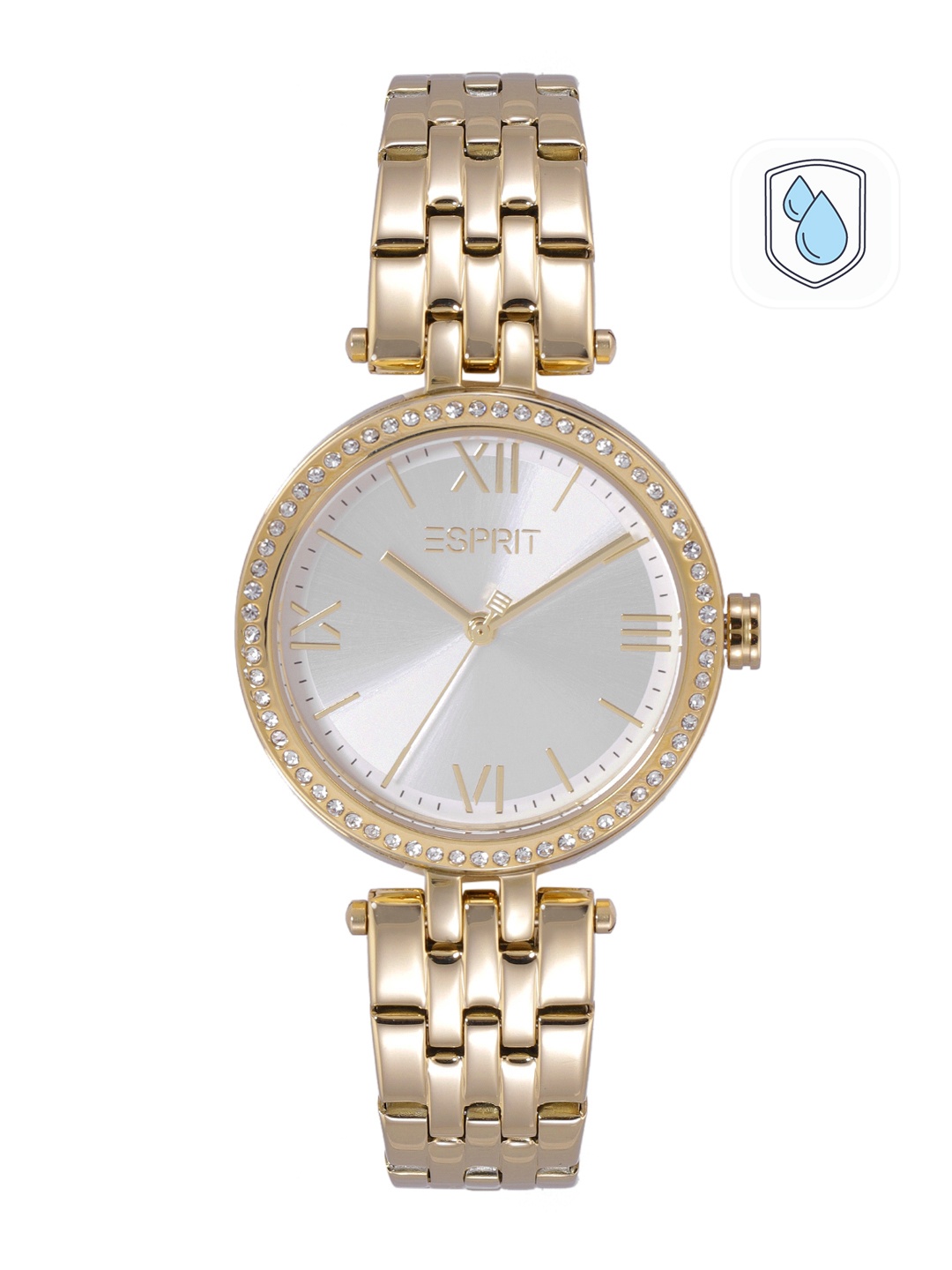 

ESPRIT Women Silver-Toned Dial & Gold Toned Elena Analogue Watch ES1L377M0035