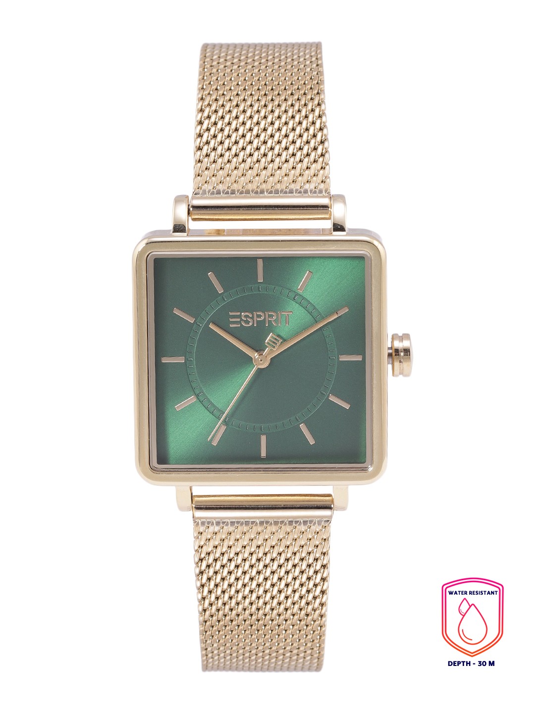 

ESPRIT Women Green Dial & Gold Toned Bracelet Style Penelope Analogue Watch ES1L323M0055