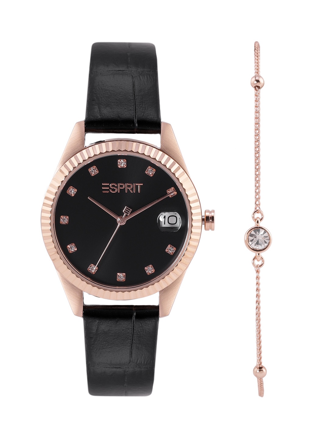 

ESPRIT Women Black Analogue Watch ES1L379L0055 & Bracelet