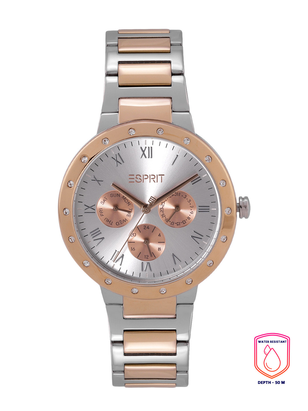 

ESPRIT Women Silver-Toned Dial & Multicoloured Bracelet Straps Analogue Watch ES1L225M0085