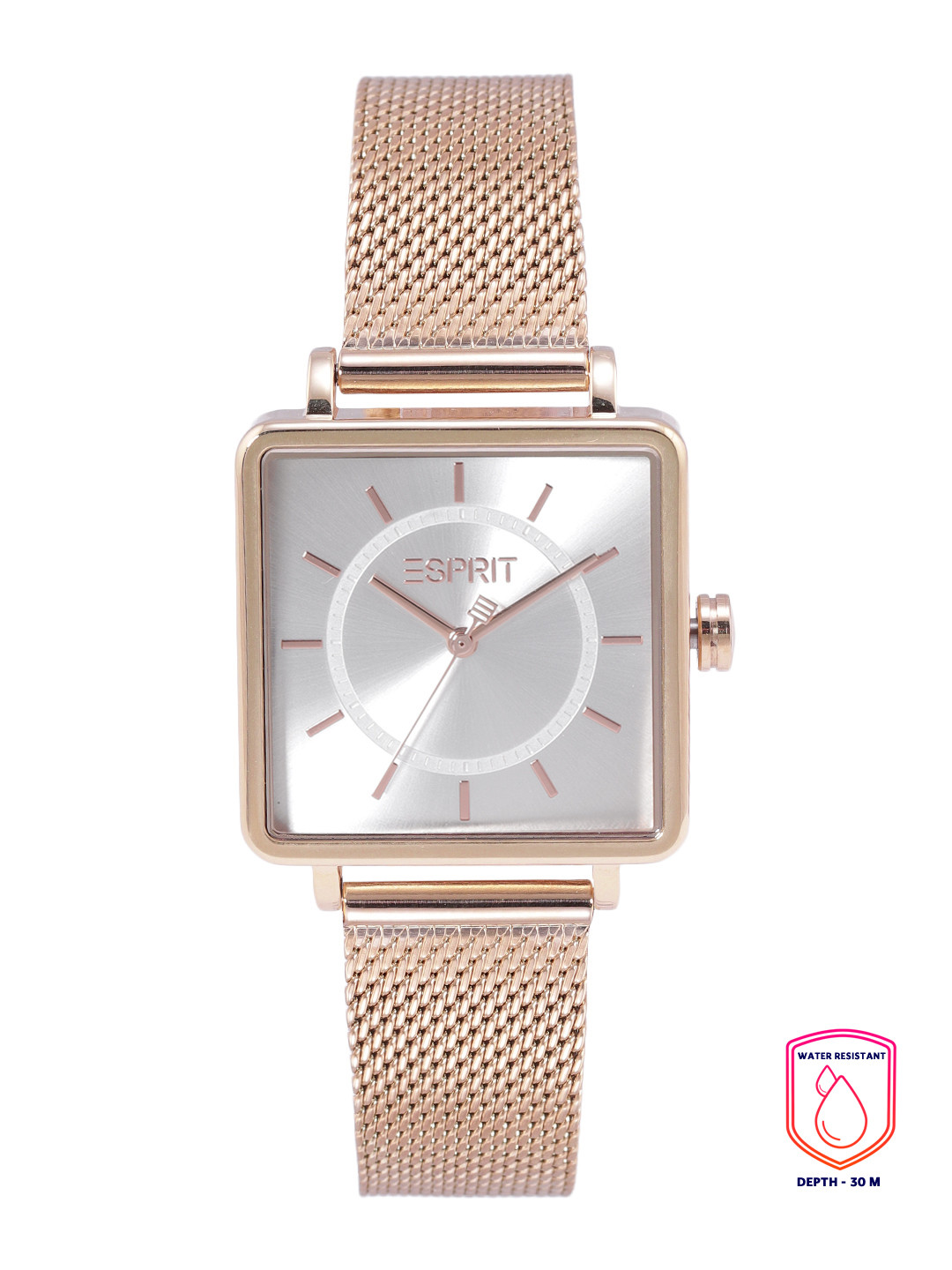 

ESPRIT Women Silver-Toned Dial & Rose Gold Toned Penelope Analogue Watch ES1L323M0065