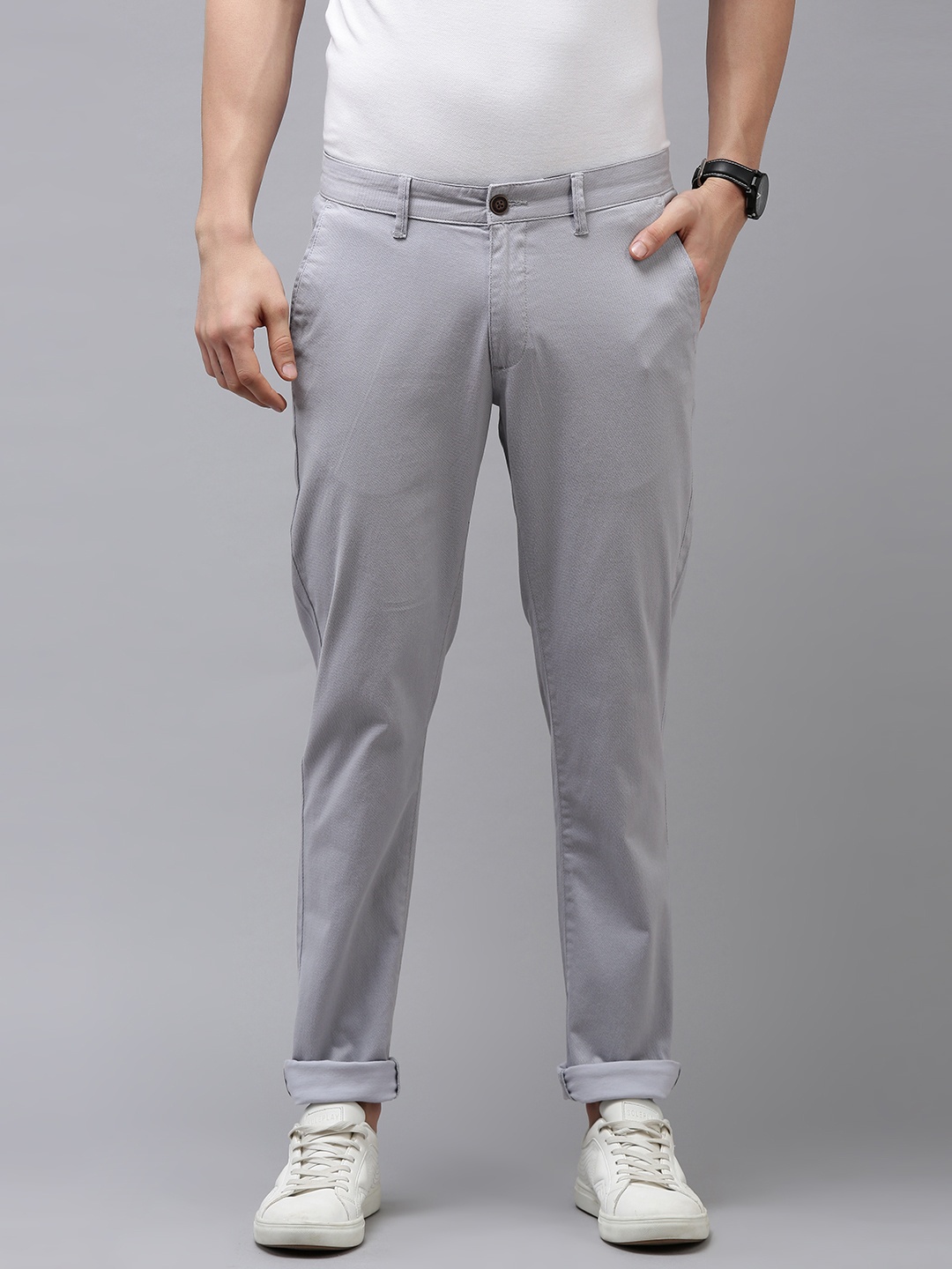

Van Heusen Sport Men Blue Tapered Fit Chinos Trousers