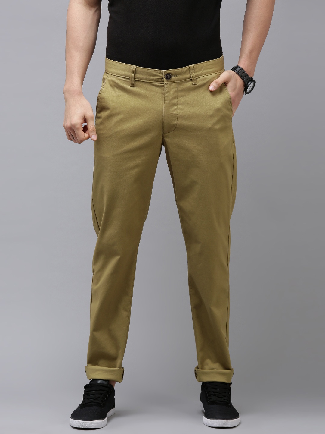 

Van Heusen Sport Men Brown Tapered Fit Trousers