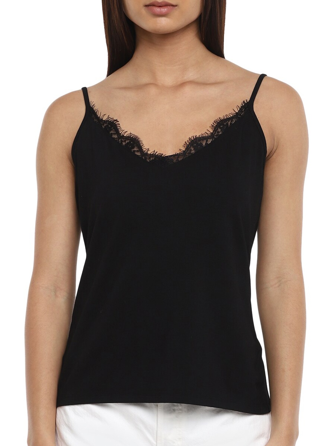 

Ted Baker Black Lace Detail Tank Top