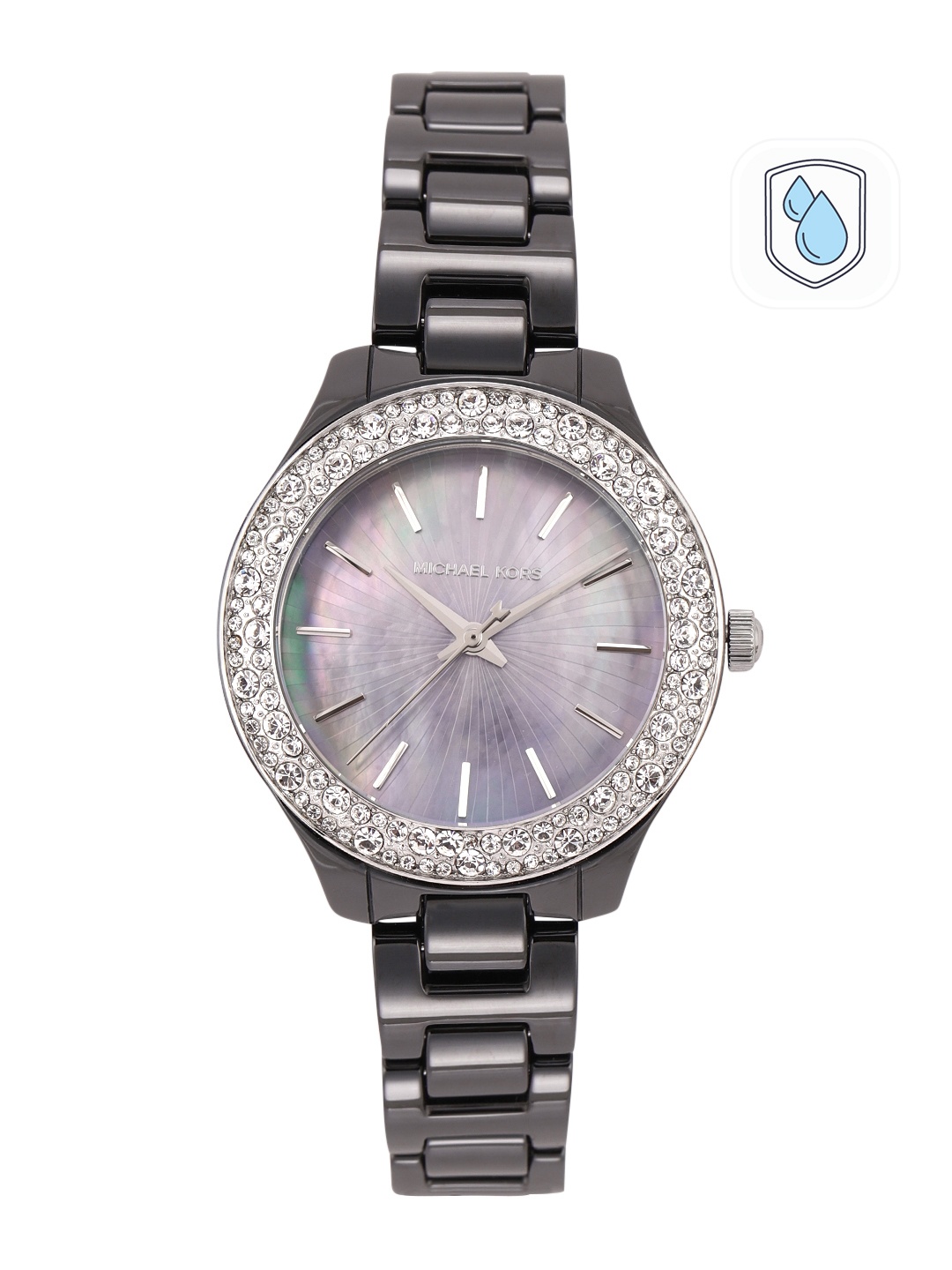 

Michael Kors Women Silver-Toned Mother of Pearl Dial Analogue Watch MK4650