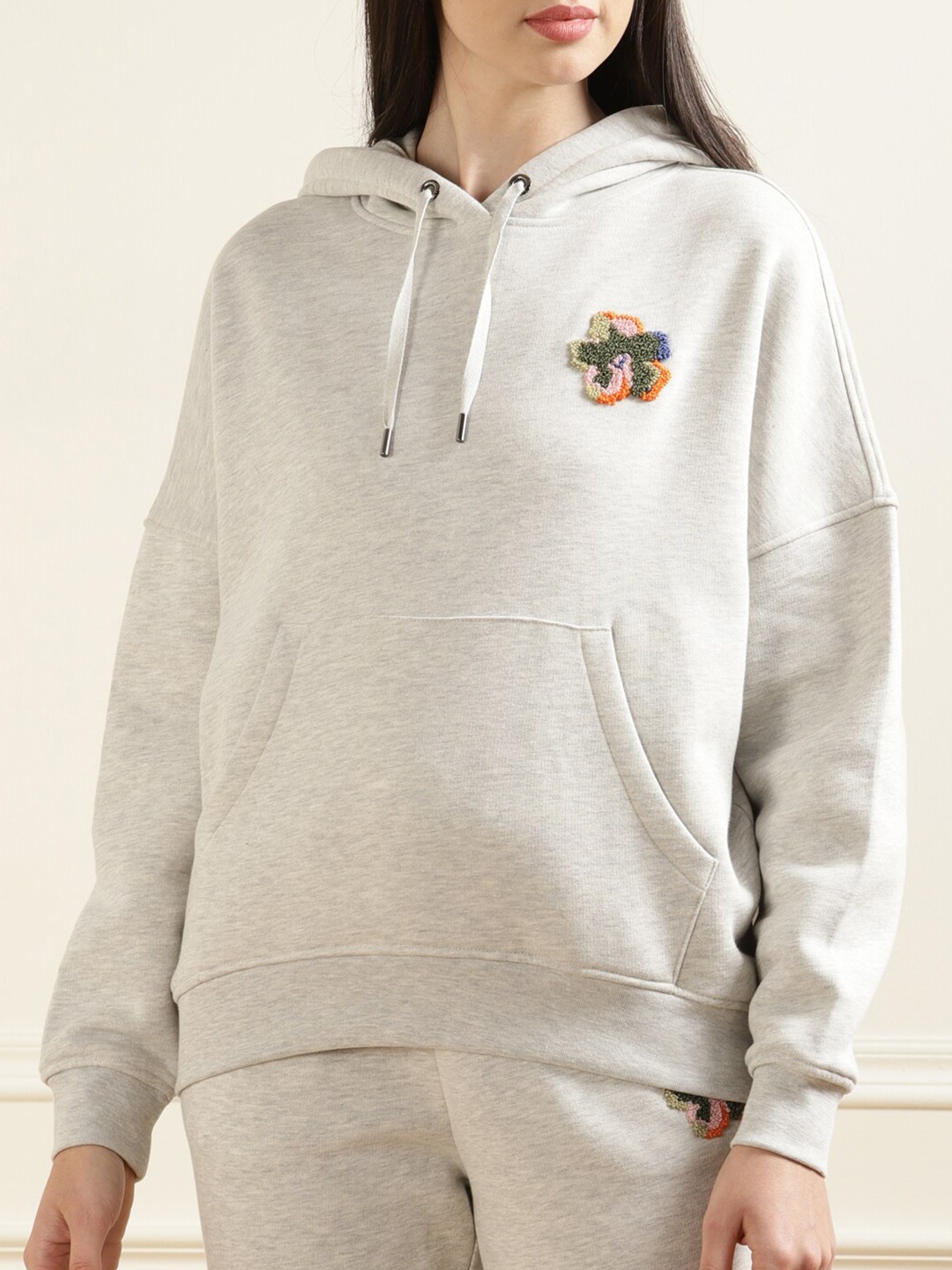 

Ted Baker Women Grey Hooded Sweatshirt