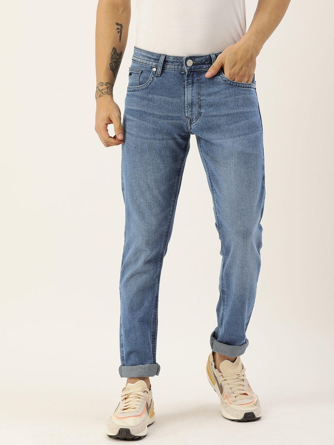 

Peter England Casuals Men Blue Skinny Fit Light Fade Stretchable Casual Jeans
