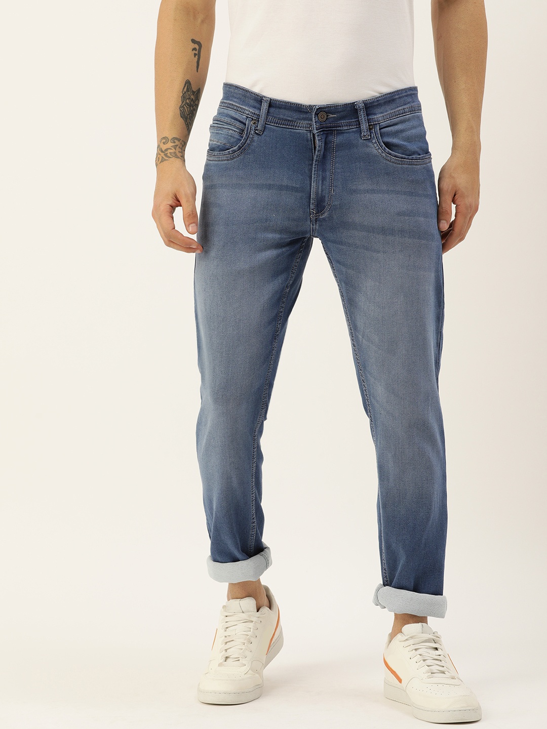 

Peter England Casuals Men Blue Slim Fit Light Fade Stretchable Casual Jeans
