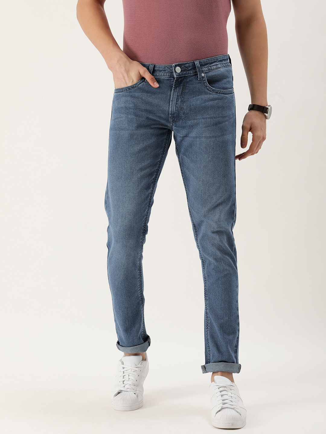 

Peter England Casuals Men Blue Skinny Fit Light Fade Stretchable Jeans
