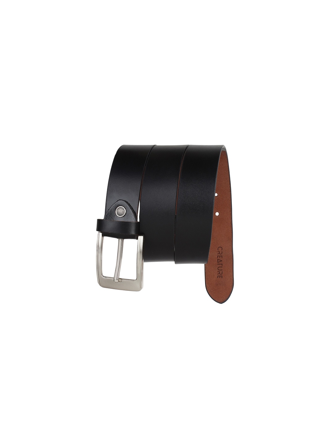 

Creature Men Black Genuine Leather Belt