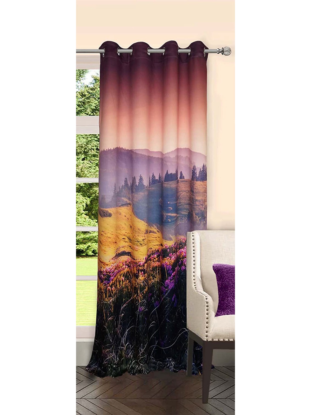 

Lushomes Brown & Yellow Door Curtain