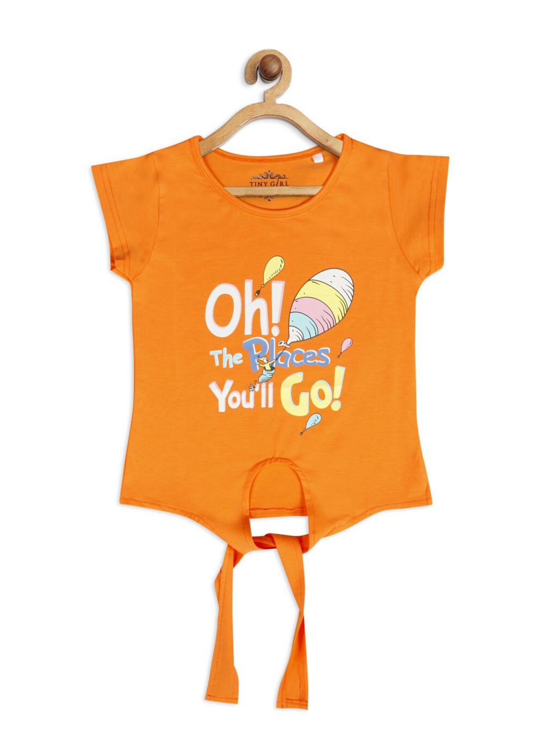 

Tiny Girl Orange Print Top