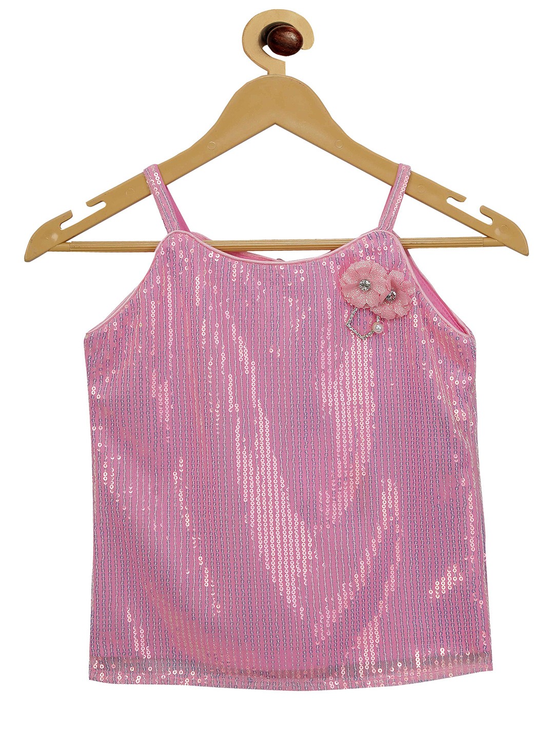 

Tiny Girl Pink & wild orchid Embellished Top
