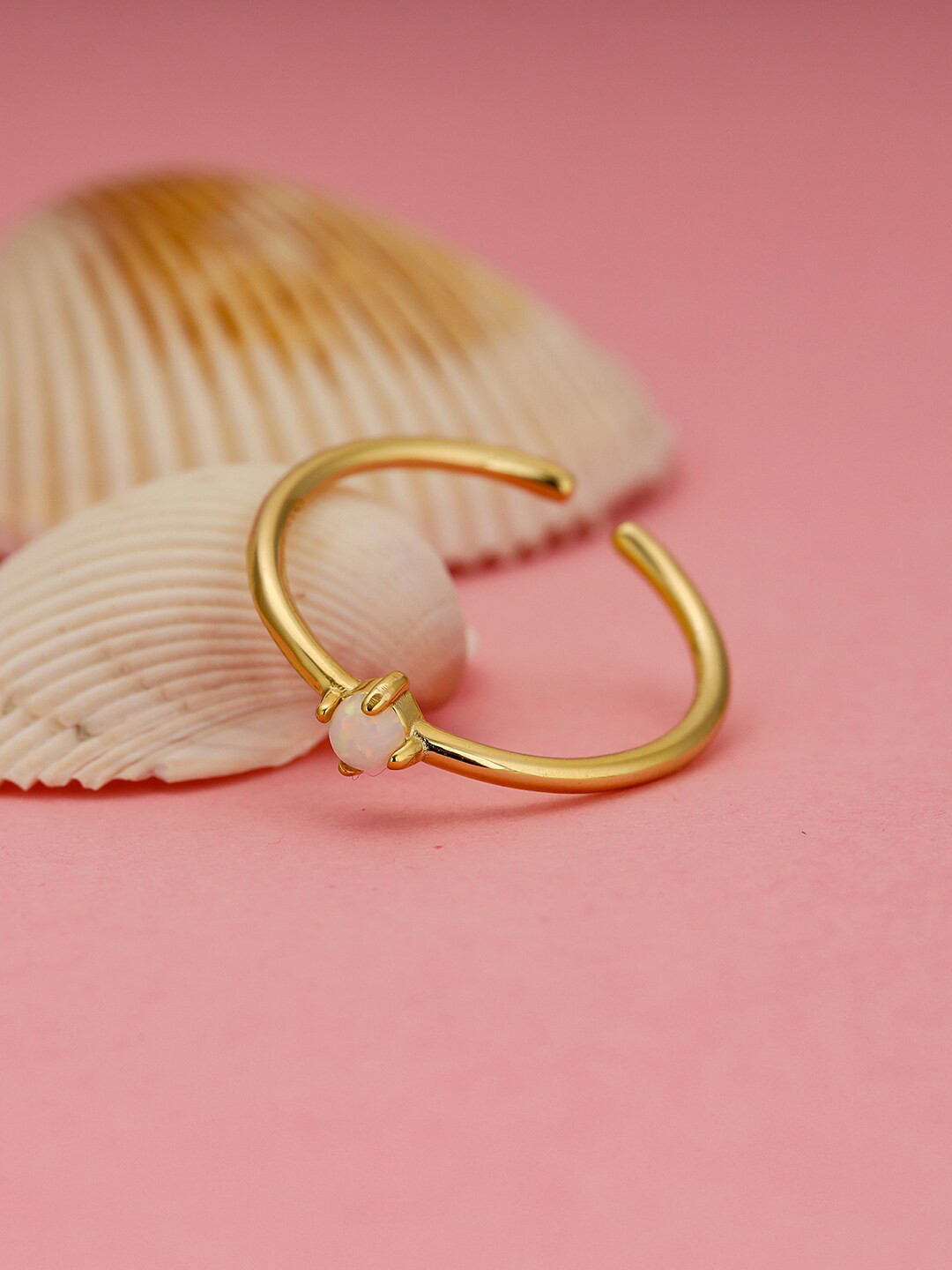 

GIVA 925 Sterling Silver 18k Gold Plated White Romance Ring