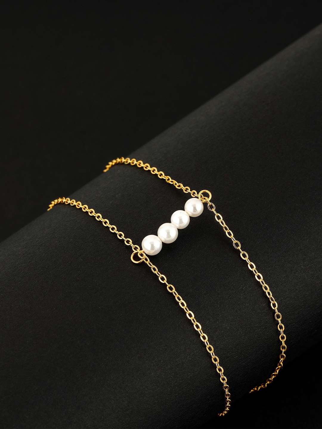 

GIVA 925 Sterling Silver 18k Gold Plated Ethereal Bracelet, Adjustable