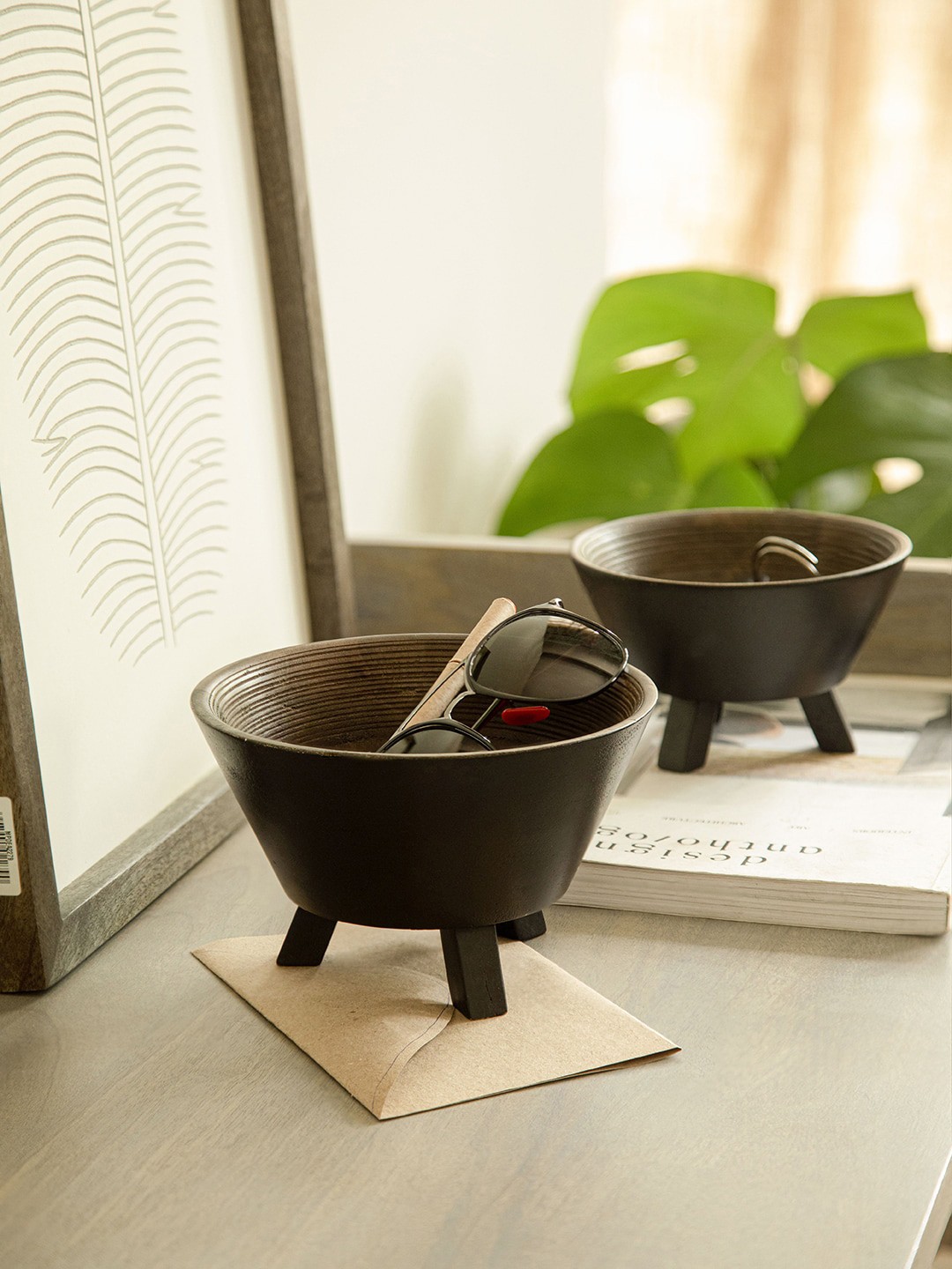 

ellementry Brown Solid Serving Bowl