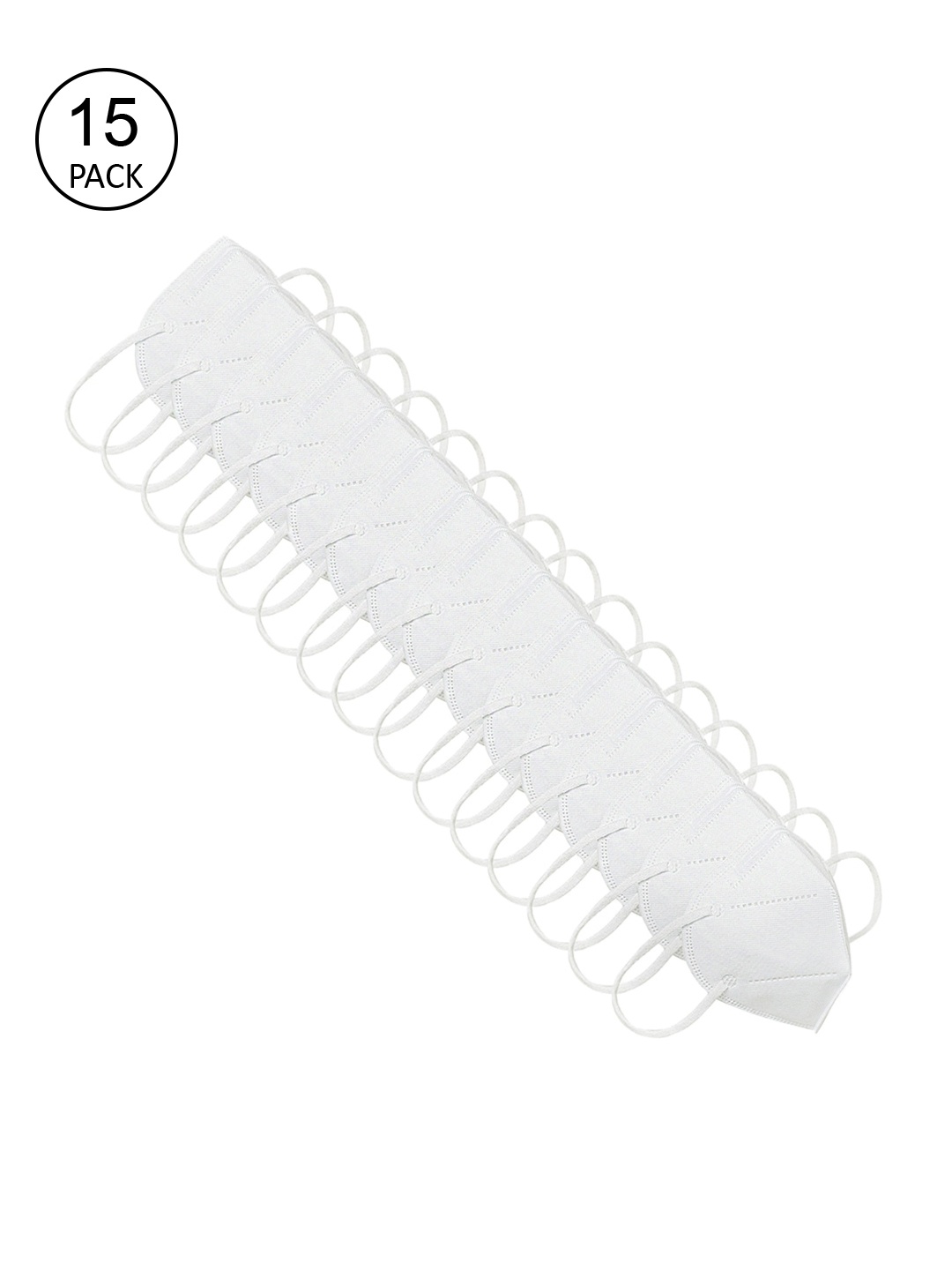 

Cantabil Men Pack of 15 White Solid Cotton N95 Outdoor Masks