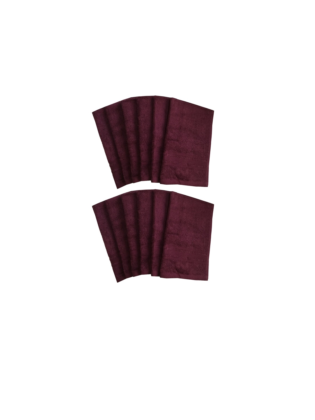 

Lushomes Set Of 12 Purple 450 GSM Pure Cotton Hand Towel Set