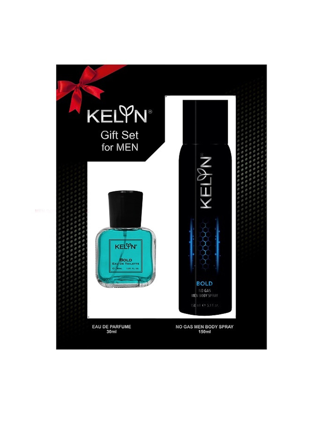 

KELYN Men Bold EDP With Body Spray, Black