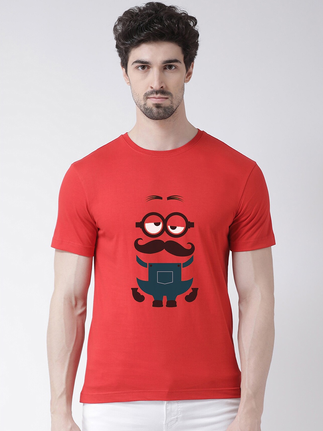 

Friskers Men Red Printed T-shirt