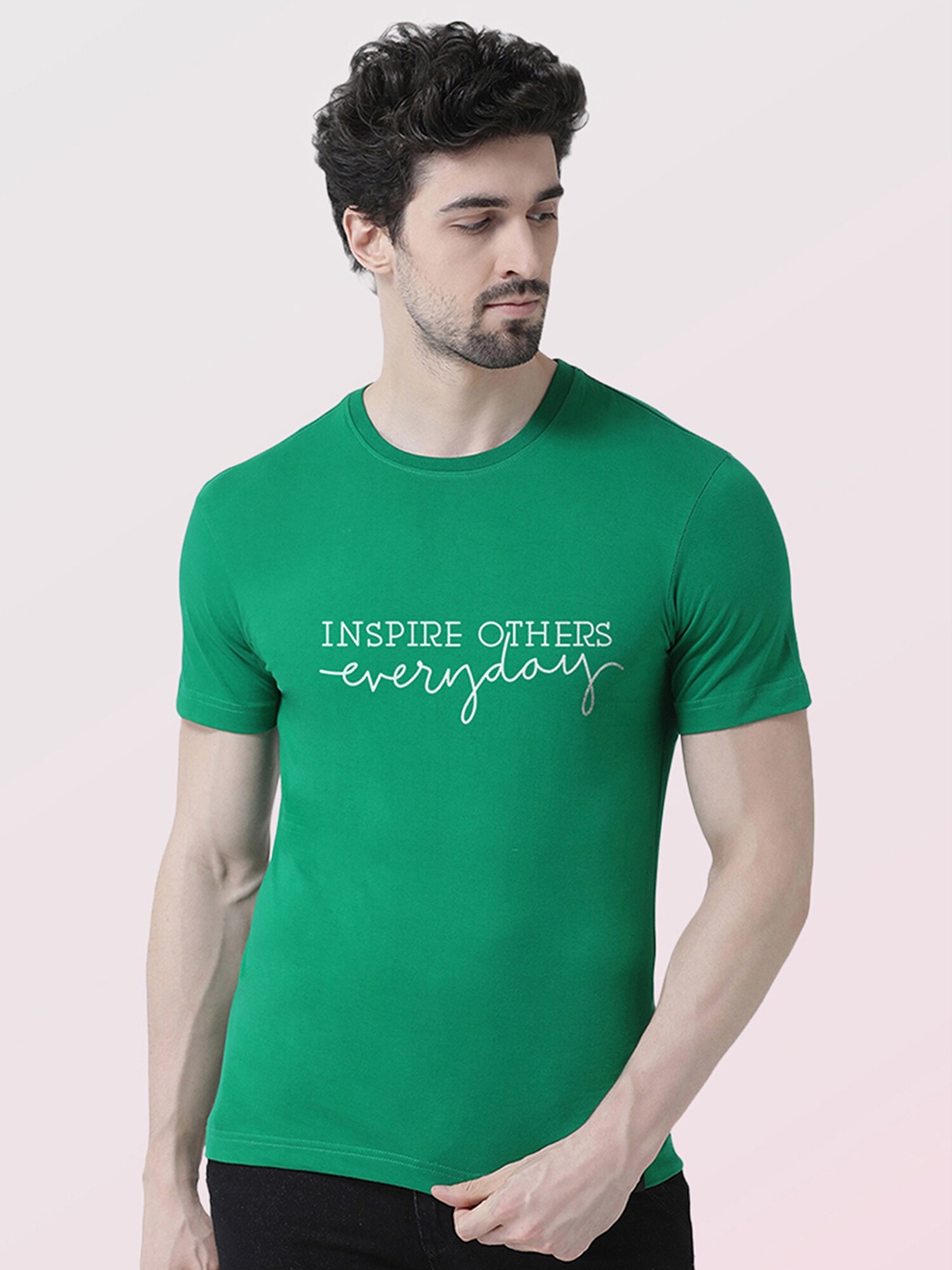 

Friskers Men Green Sports Printed T-shirt