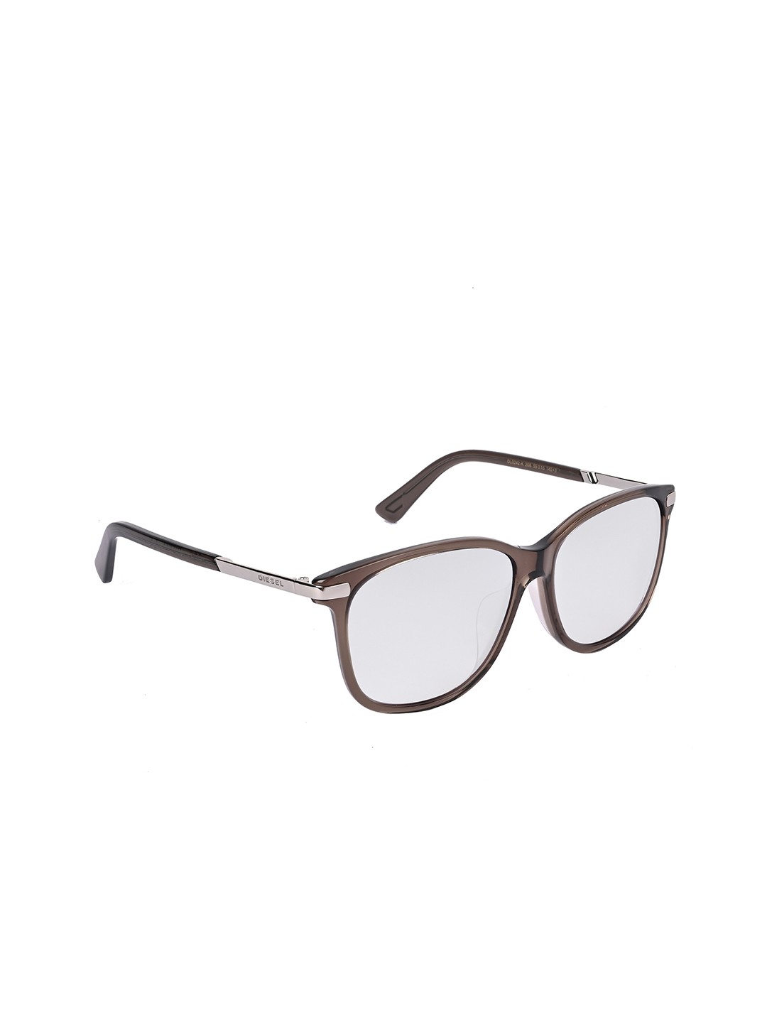 

DIESEL Men Grey Lens & Brown Square Sunglasses with UV Protected Lens