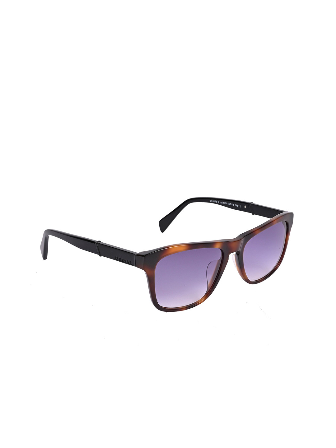 

DIESEL Men Grey Lens & Brown Square Sunglasses with UV Protected Lens