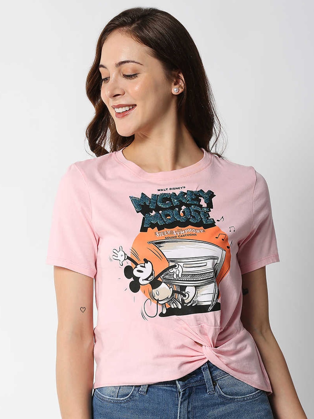 

Pepe Jeans Women Pink Floral Printed T-shirt