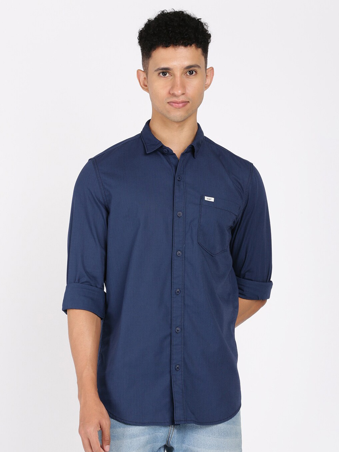 

Lee Men Blue Classic Slim Fit Casual Shirt