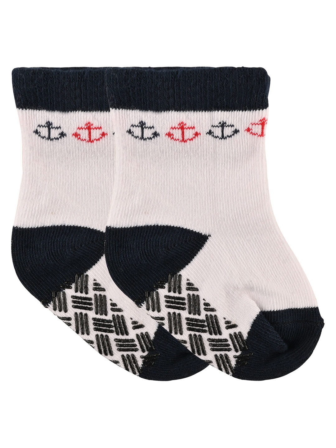 

Nuluv Boys Pack Of 3 Striped Printed Ankle Length Cotton Socks, Red
