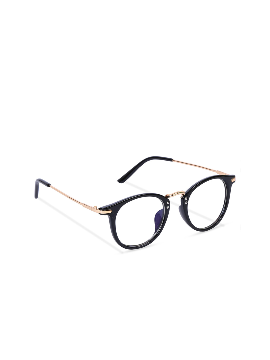 

Freddy Unisex Clear Lens & Gold-Toned Round Sunglasses with UV Protected Lens