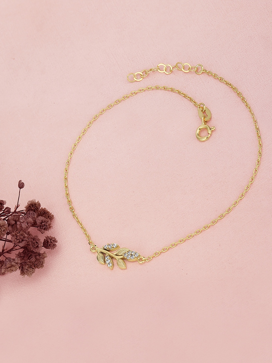 

Carlton London Gold-Plated Handcrafted Anklet