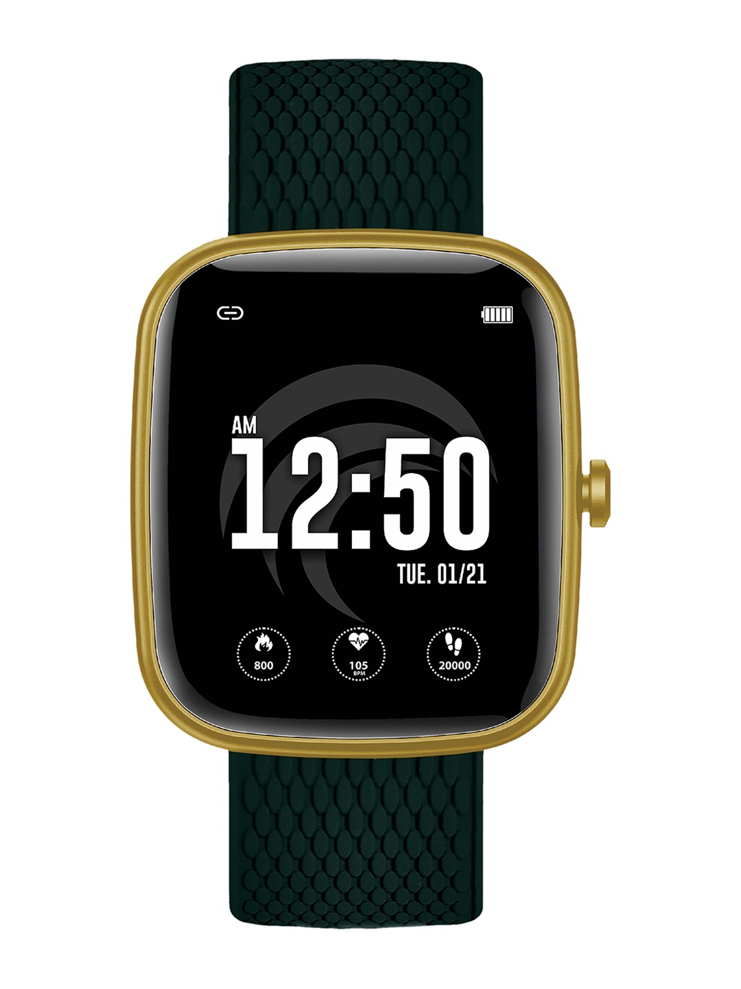 

Cellecor Black & Gold Toned Solid ActFit A4 Waterproof Smartwatch