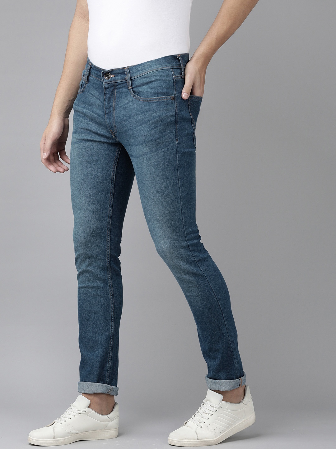 

Pepe Jeans Men Blue Vapour Slim Fit Mid-Rise Light Fade Stretchable Jeans