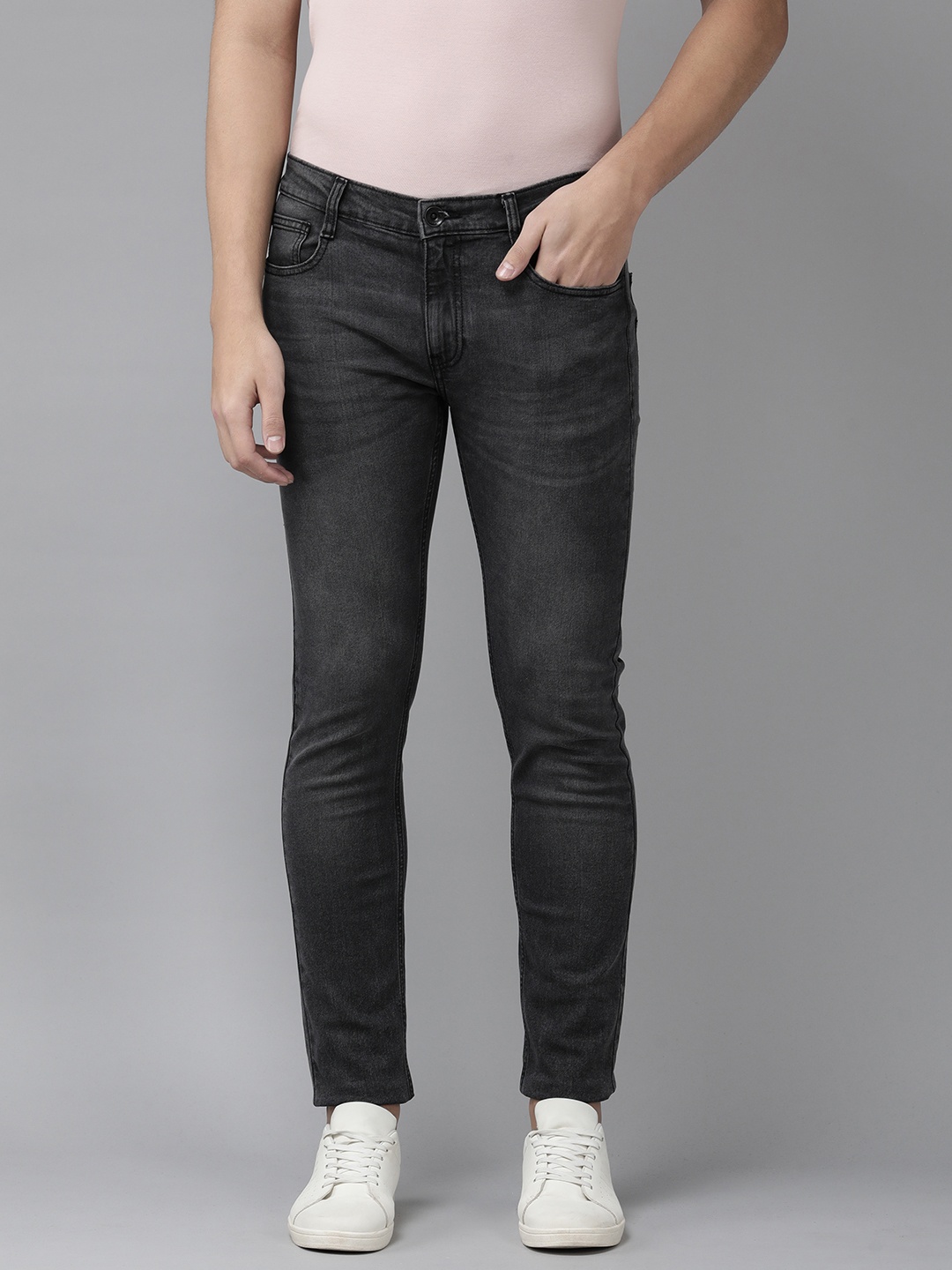 

Pepe Jeans Men Grey Tapered Vapour Slim Fit Low-Rise Light Fade Stretchable Jeans