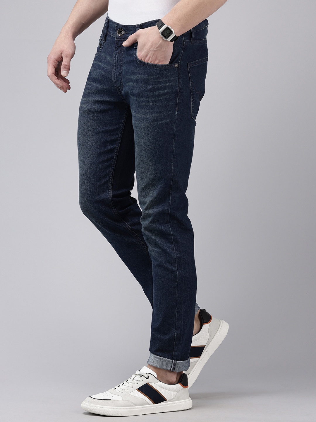 

Pepe Jeans Men Tapered Fit Stretchable Jeans, Blue