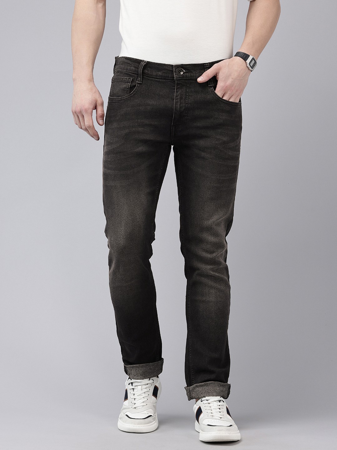 

Pepe Jeans Men Straight Fit Stretchable Jeans, Black